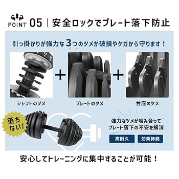 Amazon | ダンベル 可変式 可変式ダンベル 40kg 単品